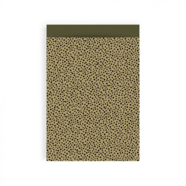 Cadeauzakje - Black Dots - Olive Green