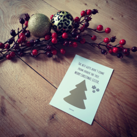 Kerst kraskaart - ''The best gifts don't come from under the tree'' - aunt