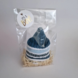 Piemelhoedjes - Blauw rib