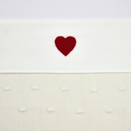 Ledikantlaken Meyco - Sweet heart red