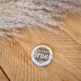 Button - Ik word grote broer (zwart)