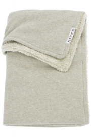 Wiegdeken knit basic teddy - Sand