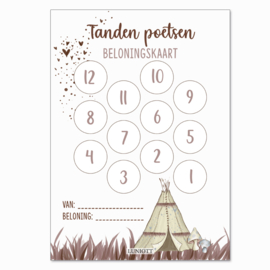 Beloningskaart - Tanden poetsen