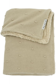 Wiegdeken mini knots teddy - Sand