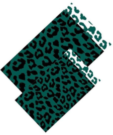 Cadeauzakje - Cheetah - groen/zwart