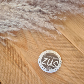 Button - Ik word grote zus (zwart)