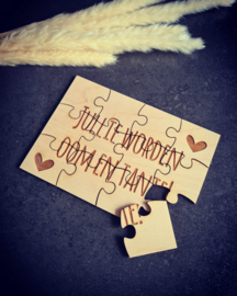 Zwangerschapsaankondiging - Houten puzzel - Jullie worden oom en tante