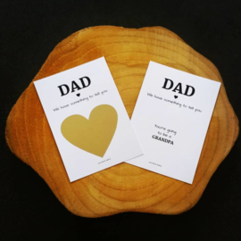 Zwangerschapsaankondiging - Kraskaart - We have something to tell you - dad