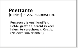 Woordenboek kaart - Peettante