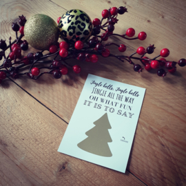 Kerst kraskaart - ''Jingle bells, Jingle bells''