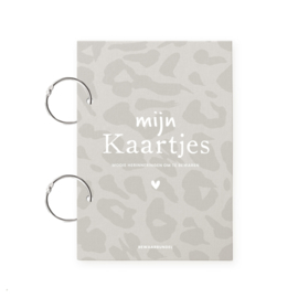 Mijn kaartjes bewaarbundel - linnen leopard