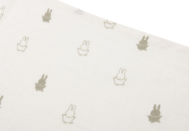 Hydrofiele Doek Small - 70x70cm - Miffy nijntje x Jollein - Olive green