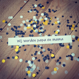 Ballonkaart - Wij worden papa en mama