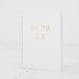 Invulboek - Opa, oma & ik - wit/goud