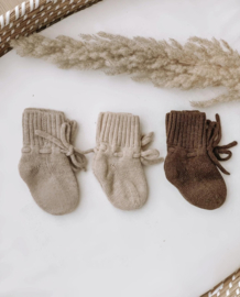 Merino wol booties - Sand