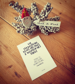 Kraskaart sinterklaas - Vol verwachting klopt ons hart