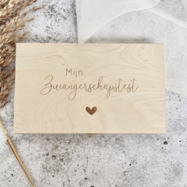 Bewaarkistje hout - Mijn Zwangerschapstest