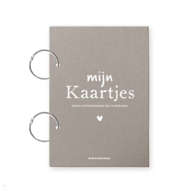 Mijn kaartjes bewaarbundel - linnen taupe