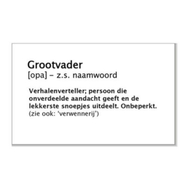 Woordenboek kaart - Grootvader/opa