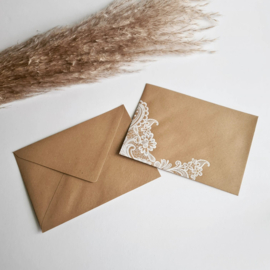 envelop bloemprint - kraft