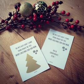 Kerst kraskaart - ''The best gifts don't come from under the tree'' - grandparents