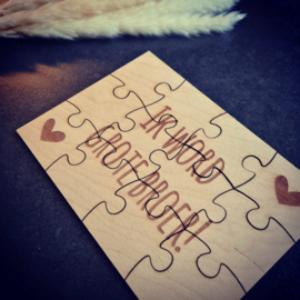 Houten puzzel - Ik word grote broer!