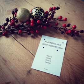 Kerst kraskaart - ''Het allermooiste cadeau ligt niet onder de kerstboom''