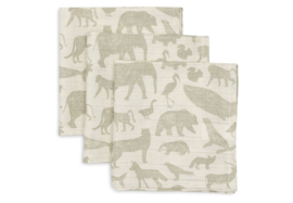 Monddoekjes hydrofiel - Animals - Olive green