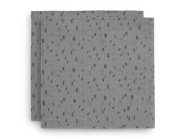 Hydrofiel Multidoek Spot - 115x115cm - Storm Grey