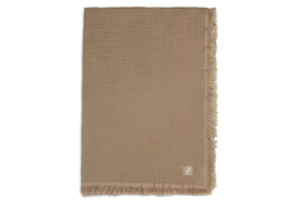 Deken Wieg Muslin Fringe 75x100cm - Biscuit