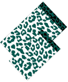 Cadeauzakje - Cheetah -  groen/wit