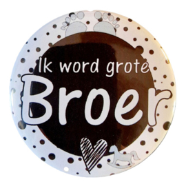 Button - Ik word grote broer (zwart)