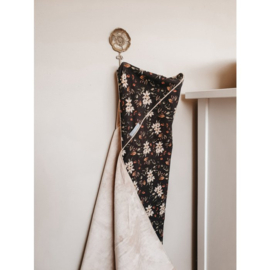 Wikkeldoek - Boho flower black/nude