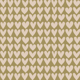 Cadeauzakjes - Love - Olive Green / Beige