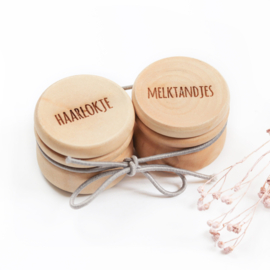 Bewaardoosjes set - melktandjes & haarlokje - neutraal