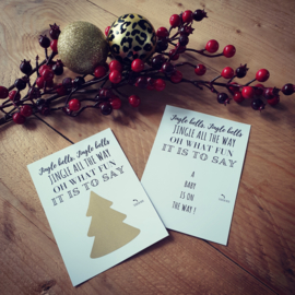 Kerst kraskaart - ''Jingle bells, Jingle bells''