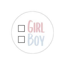 Sticker - Boy or girl keuze