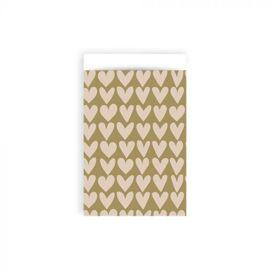 Cadeauzakjes - Love - Olive Green / Beige