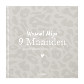 Mijn 9 maanden invulboek - linnen leopard