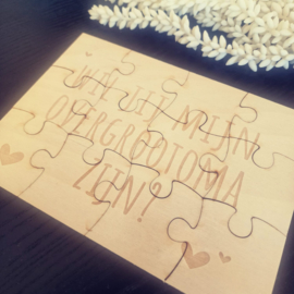 Zwangerschapsaankondiging - Houten puzzel - Je wordt overgrootoma
