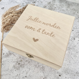Aankondiging zwangerschap / bewaarkistje - Jullie worden oom en tante