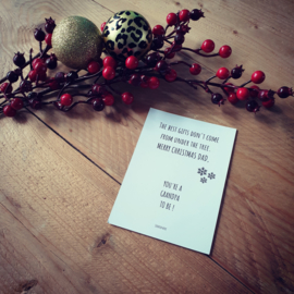Kerst kraskaart - ''The best gifts don't come from under the tree'' - grandpa
