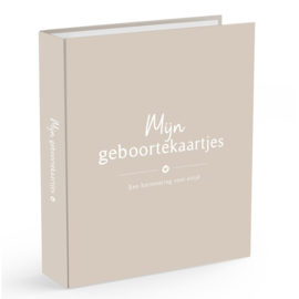 Bewaarbundel (map) -  Geboortekaartjes beige
