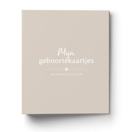 Bewaarbundel (map) -  Geboortekaartjes beige