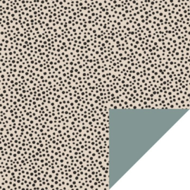 Cadeauzakje - Black Dots - Beige