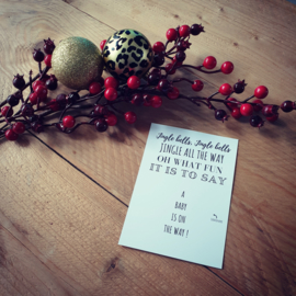 Kerst kraskaart - ''Jingle bells, Jingle bells''