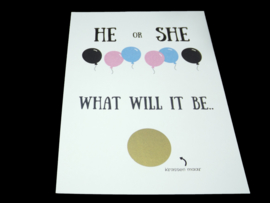 Kraskaart ''He or She'' - jongen