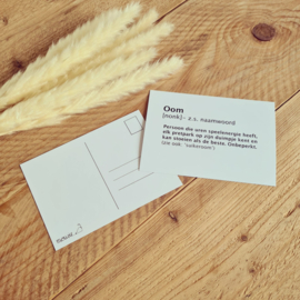 Woordenboek kaart - Oom