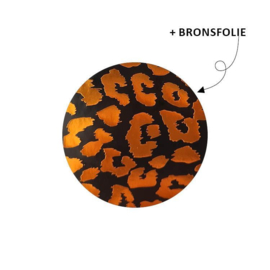 Sticker - Cheetah - Zwart met bronsfolie