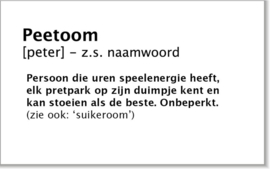 Woordenboek kaart - Peetoom